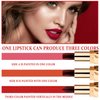 CAHIUYOA 3 Colors All in One Matte Nude Lipstick Lip Stain,Velvet Smooth Lip Stick Gloss Highly Pigmented Lip Color Lip Makeup,Waterproof Long Lasting Lipstick for Women Girls - 04