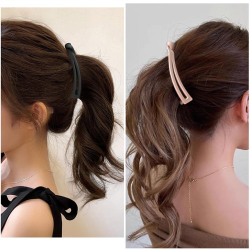 6 Pack Small Banana Hair Clips for Women Non Slip Ponytail Banana Clip for Thin Fine Hair