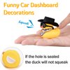 wonuu Car Dashboard Christmas Decorations Rubber Ducks, Christmas Eve Rubber Ducky for Car Ornament Cute Duck with Accessories, Cowboy Hat, Glasses, Necklace (Black)