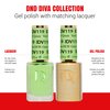 DND Gel Diva Polish Set - 1 each of Gel Polish and Nail Polish, 119 Voo-DEW Green, 0.5 Fl Oz
