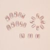 Tyuimhx Cat Eye Press on Nails Coffin Short Fake Nails Spring False Nails With Flowers Glitter Designs Full Cover Stick on Nails Acrylic Floral Artificial Nails for Women Girls Glue on Nails 24Pcs