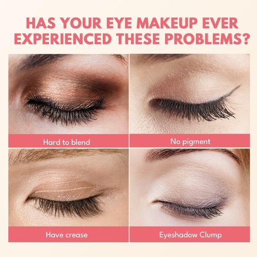 IMAKEUPNOW Eyeshadow Primer Cream, Eye Primer with Ice Cream-like Texture for Long Lasting Powder Grip Enhances Color Payoff Eye Makeup Prevents Eyelid Staining, for All Skin Type - Matte, Transparent