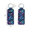 gearider Tropical Palm Leaves Design Portable Lip Gloss Tube Holder Keychain, Chapstick Sleeve