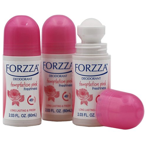 Forzza Roll-on Deodorant Temptation Pink, 3-pack Of 2.03 Oz each, 3 Roll-On Bottles