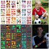 Glow In The Dark 9 Countries National Flag Temporary Tattoo, 36 Sheets American Canada Mexico Brazil Flag Fake Tattoos, Britain Germany France Italy Spain Flag Body Tattoos Stickers Party Supplies