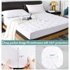 Twin XL Waterproof Mattress Pad Cover with Filling,Soft Mattress Pad Cover, College Dorm Waterproof Mattress Protector Stretches up to 16” Deep Pocket-Hollow Alternative Filling-Cooling Mattress
