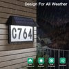 ASOMST Solar Address Sign, Lighted House Numbers Waterproof, 3-Color Lighting Modes LED Illuminated Address Plaque, Wall Mount Address Number for Home