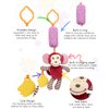 BLOOBLOOMAX Baby Car Seat Toys, Infant Soft Plush Rattle, Cute Animal Doll,Early Development Hanging Stroller Toys for Newborn Boys Girls Gifts (12 PCS)