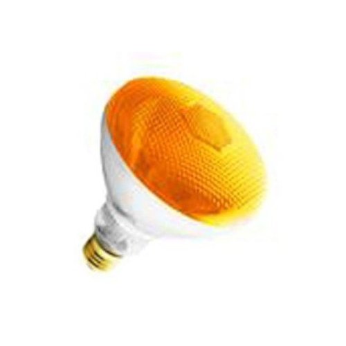 (6 Pack) 100BR38/AMBER - 100 Watt BR38 Amber Flood Light Bulb