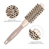 BANGMENG Round Brush with Boar Bristles, Round Barrel Brush for Blow Drying, Nano Thermal Ceramic Ionic Tech, For Straightening & Drying (1 inch Barrel, 2.25 inch with Bristles) Gold