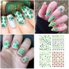 8Sheets St. Patrick’s Day Nail Art Stickers 3D Self Adhesive Shamrock Nail Decals, Luck of The Irish Leprechaun Shamrock Nail Deisgn Nail Supplies Nail Supplies