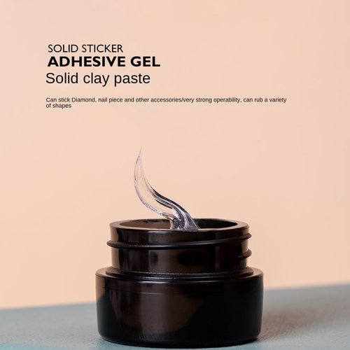 Curvlife Solid Nail Glue For Press On Nails, 15g Curv Life Solid Gel Nail Glue For Nail Tips, Solid Glue Kit For Clear Acrylic Nail Tips Solid Builder Gel For Nail Strengthen Uv Light Cured (20G Glue)