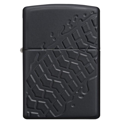 Zippo Armor Tire Tread Black Matte Pocket Lighter