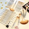 Makeup Brushes, VANDER 32PCs Professional makeup brush set, Premium Synthetic Fiber Make up Brushes for Foundation Powder Concealers Eyeshadow Eyeliner,Champagne