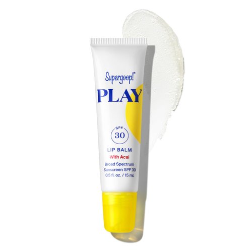 Supergoop! PLAY Lip Balm with Acai, 0.5 fl oz - SPF 30 PA+++ Broad Spectrum Sunscreen - Hydrating Honey, Shea Butter & Sunflower Seed Oil - Clean Ingredients - Great for Active Days