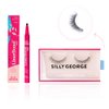 Silly George SuperNatural Series Starter Kit - Pretty Lashes with Adhesive Eyeliner | Clear Band gives Lashes Natural Look | Extra Strong Hold for False Eyelashes (Halley, LinerBond™ Clear)