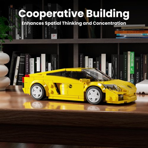 Mould King Speed Champion Car Building Sets, Model Car Set with Display Case, Racing Car for Boys 8+, 27076 Collectible Sports Car Kit Toy Blocks Display for Adults (342 Pieces)