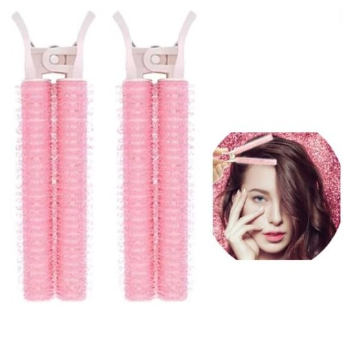 2 PCS Pink Small Size Hair Rollers Curlers Self Grip Holding Rollers Hairdressing Curlers Hair,Fluffy Hair Volumizer Clips For DIY Or Hair Salon,Styling Tools & Appliances