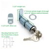 Milcraft Extra-Long RV Cam Lock with 8025 Key Code, 2 Inch Weather Resistant Cam Lock for RV, Thick Drawer, and Compartment Door, Replacing CH751 Lock