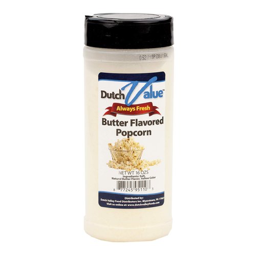 Dutch Value Popcorn Salt- Two 16 oz. Bottles (Butter Flavored Salt)