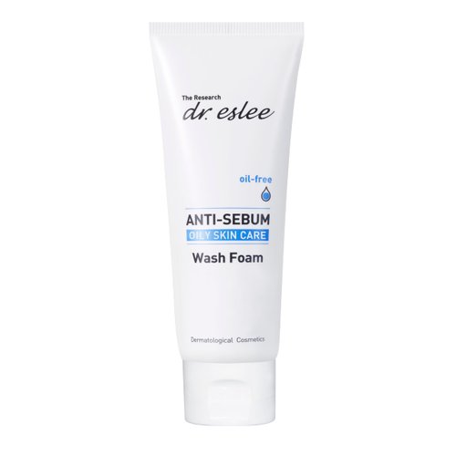 dr. eslee Anti-Sebum Wash Foam 100ml, Foaming Facial Cleanser for Oily Skin, Controls Excess Sebum, Soothes Irritated Skin, Clean and Matte Finish After Cleansing, SLS/SLES-Free, Korean Skin Care