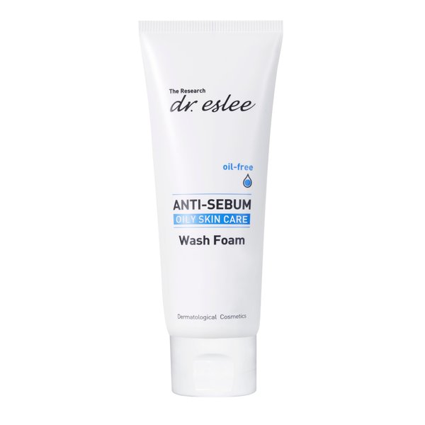 dr. eslee Anti-Sebum Wash Foam 100ml, Foaming Facial Cleanser for Oily Skin, Controls Excess Sebum, Soothes Irritated Skin, Clean and Matte Finish After Cleansing, SLS/SLES-Free, Korean Skin Care