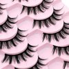 MANGA Lashes False Eyelashes Cosplay Lashes Natural Look Faux Mink 3D Fluffy Eye Lashes Cotton Band Soft Reusable Look Like Extensions 10 Pairs 13mm Cross Lashes Pack