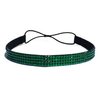 WigsPedia Rhinestone Crystal Stretch Headband 4-Row Head Piece Elastic Hair Band for Women (Forrest Green)