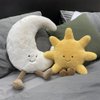 JOSON Sun Shaped Plush Toys, Soft Bedside Sofa Pillows, Used for Home Decoration as Birthday Gifts for Children and Girls (Moon)