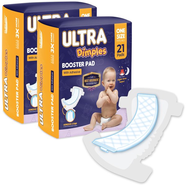 Inspire Ultra Dimples Diaper Booster Pads | Our Most Absorbent Diaper Inserts Ever | Diaper Pads Inserts Overnight or Daytime | Diaper Liners Turn Any Diaper into Super Overnight Diapers