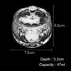 Round Crystal Clear Acrylic Liquid Powder Glass Dappen Dish Glass Cup w Cap Lid Bowl for Acrylic Nail Art Transparent Kit, HJ-NAPB013