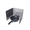 Fox Run Non-Stick 3 Sided Splatter Guard for Stove Top and Frying Pan, 9 x 10.25 inches, Gray Steel