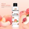 XMEECOS Peach Body Lotion Moisturizes Dry Skin Hydrating Improve Skin Tone| Brightening| Mild| Lightweight
