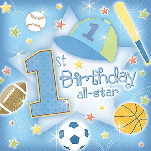 First Birthday All-star Beverage Napkins (36-pack)