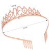 AOPRIE Birthday Crown for Women 30 Talk Thirty To Me Birthday Sash for Women Girls Rose Gold Birthday Tiara 30th Birthday Gifts Her Him Decoration for Women Princess Crown Rhinestone Headband Happy