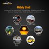 Partsam 2pcs 3/4" Mini Amber LED Marker Clearance Light Turn Signal Light Air Dam Lights, 3 Wires, 12V
