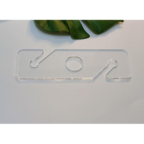 Clear Acrylic Wine Caddy Template,Laser Cut Acrylic Template, Router Template for Woodworkers and Makers (Model1)