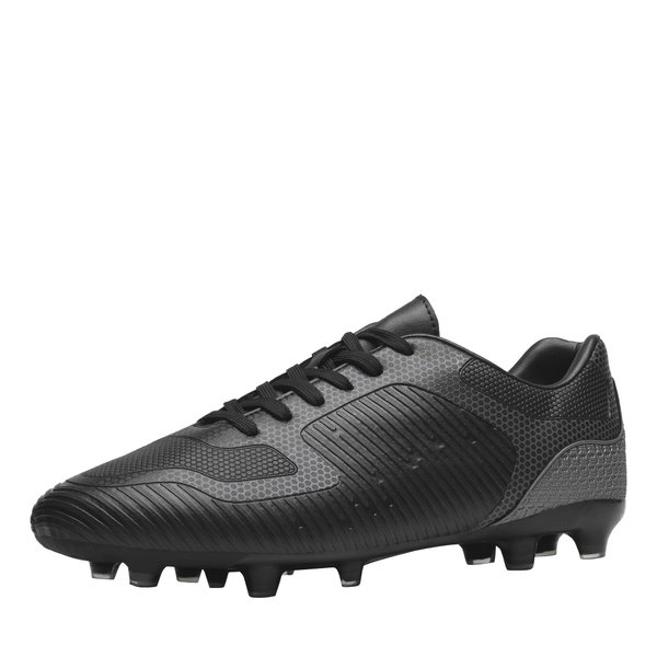 DREAM PAIRS Men‘s Firm Ground Soccer Cleats Soccer Shoes,Size 11,Black/Grey,SUPERFLIGHT-2