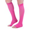 Doc Miller Open Toe Compression Socks, 15-20 mmHg, Toeless Compression Socks Women and Men for Maternity, Shin Splints & Calf Recovery, 1 Pair Pink Knee High Small