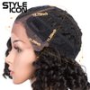 Style Icon 13" Afro Wigs Short Curly Wigs for Black Women Lace Front Side Part Synthetic Wigs (13 Inch, Jet Black 1#)