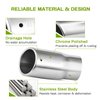 AUTOSAVER88 2.5 Inch Inlet Exhaust Tip, 2.5" Inlet 3" Outlet 6" Overall Length Chrome Polished Stainless Exhaust Pipe Tip for 2.5" Outer Diameter Tailpipe, Rolled Angle Cut, Bolt/Clamp-On, Universal