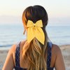 6pcs Silk Bow Hair Clips, 5.12 Inch Soft Bowknot Barrettes Cute Duckbill Satin Hair Clips Colorful Metal Kawaii Ribbon Hair Clips Accessories for Women Girls