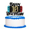 Bekaterea Video Game Happy 10th Birthday Cake Topper，Video Game Boy's 10th Birthday Level Up Party Cake decoration，boy girl gamer cake decoration，Video Game Theme Party Supplies