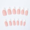 AddFavor French Tips Press on Nails Medium Square Fake Nails, 120pcs White French Nails Press on Long Square Matte Nude Acrylic Nails Artificial False Glue Nails with Adhesive Tabs for Women
