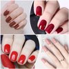 WOKOTO 20 Sheets Red Pink Nail Polish Strips Full Nail Wraps Solid Nail Stickers for Women Nail Art Polish Stickers Gel Nail Strips for Women Girls Nails Stick On Nails for Women Nail Polish Wraps
