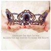 Yfe Wedding Bridal Crown Purple Retro Vintage Crowns and Tiaras for Women and Girls Prom Costume Headband