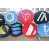 TRON Pillow - Embroidered Round Stuffed Plush Crypto Pillow by BlockCraft.Shop TRX Plush Pillow