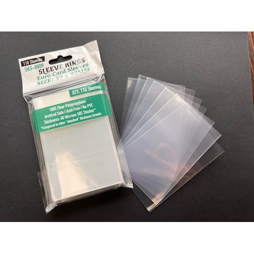 Sleeve Kings Euro Card Sleeves 59 X 92 mm (10x110 Pack, 1100 Sleeves)