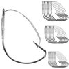 Wacky Rig Hooks Weedless Hooks, 25/50pcs Wacky Worm Fishing Hooks with Weed Guard Wide Gap Bass Hooks Stainless Steel Fishing Hooks Worm Hooks for Soft Stick Worm Baits Bass Fishing