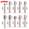 Tungsten Carbide Burr Set 1/4" Shank 10PC Double Cut Rotary Cutting Burrs Die Grinder Bits for Steel and Wood Working, Grinding, Carving, and Engraving